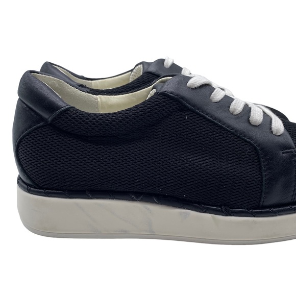 Franco Sarto Quinn Sneaker Black Leather Low Top Size 5.5 - Picture 5 of 12